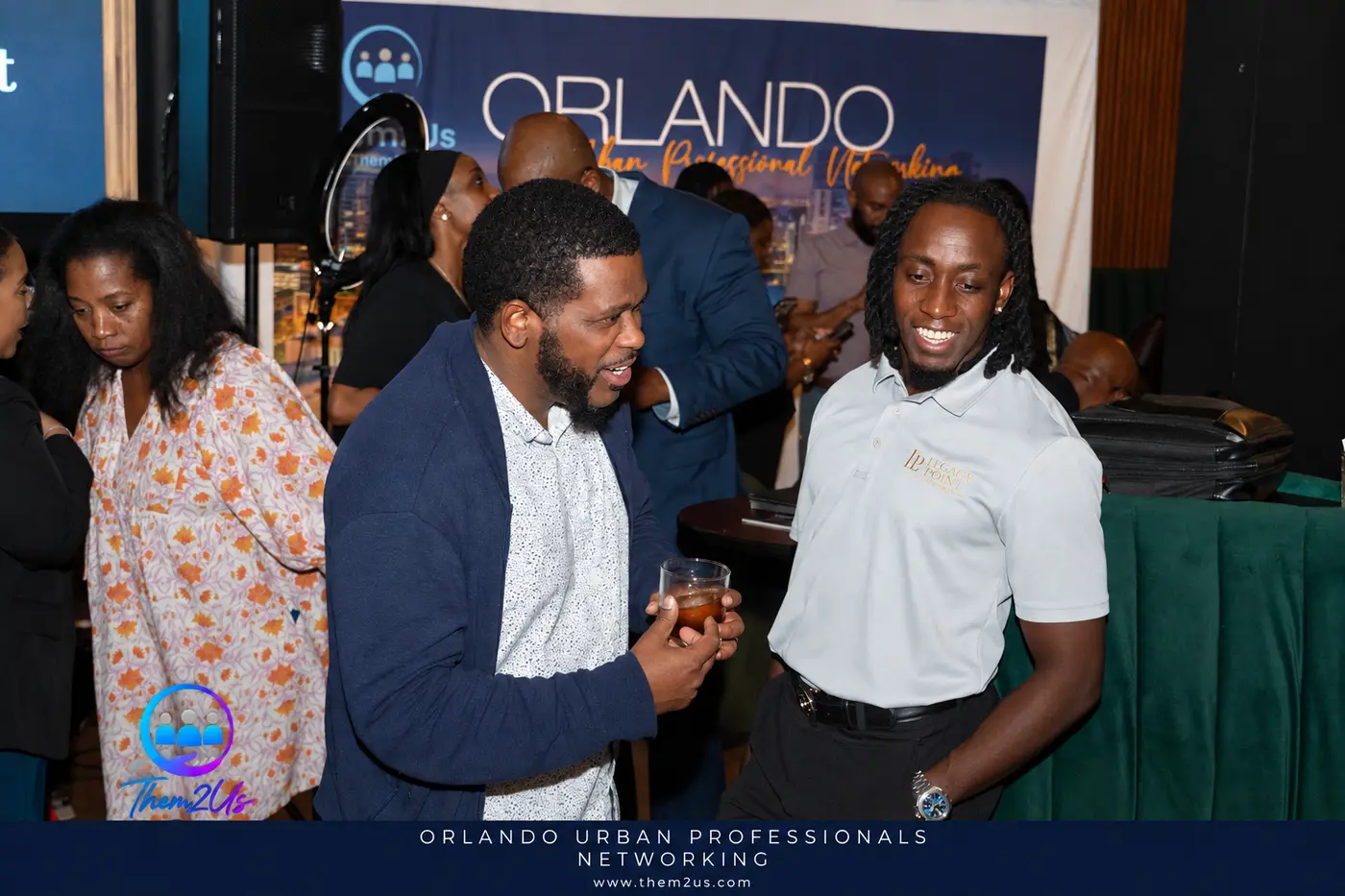 Professionals connecting at Them2Us Urban Professionals Networking in Orlando
