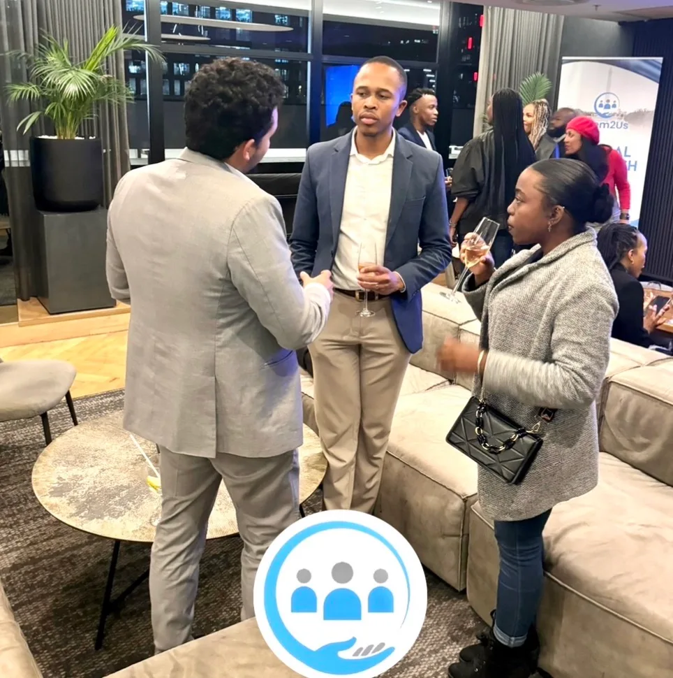 Guests networking at the Them2Us and Precious Creations event in Cape Town, South Africa
