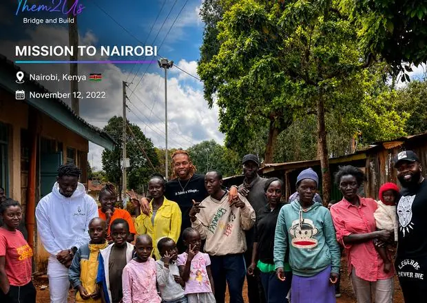 Them2Us team with the Nairobi community