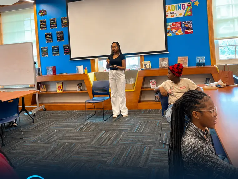 Community Advocacy Director Tonia Young leads the session