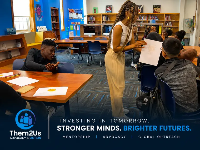 Wellness coach ZiKea McCurdie leads a student activity